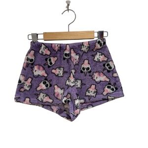 So Nikki Purple and Pink Playful Pattern Shorts - Medium (10/12)